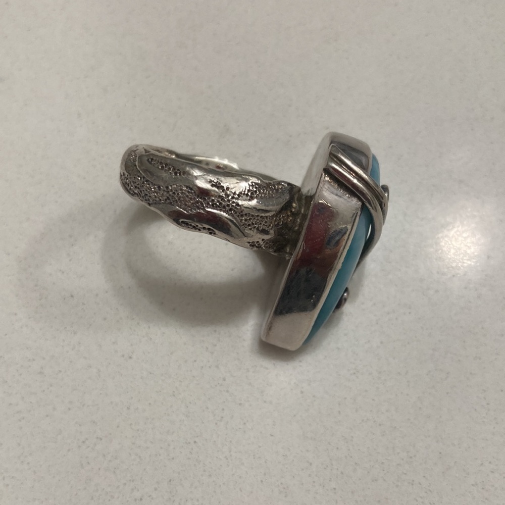 Larimar silver ring - Picture 2 of 4